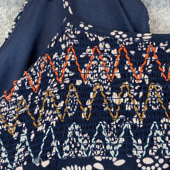 THML boho halter neck midi dress boho embroidered tassel ties in back S - Picture 7 of 11